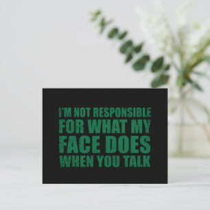 Funny sarcastic quotes humour sarcasm introvert holiday postcard