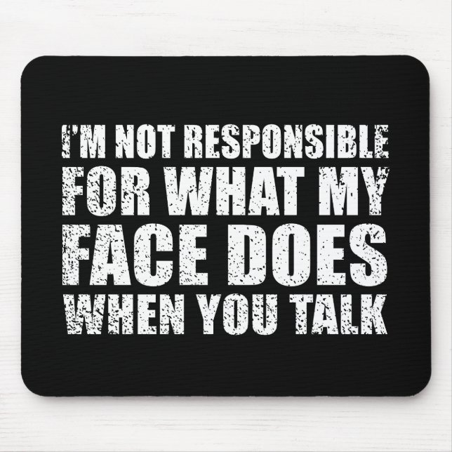 Funny sarcastic quotes humour sarcasm introvert mouse pad (Front)