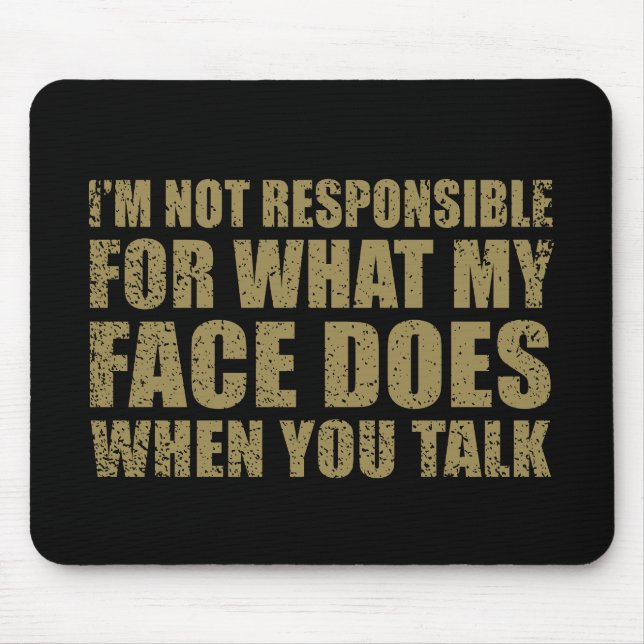Funny sarcastic quotes humour sarcasm introvert mouse pad (Front)