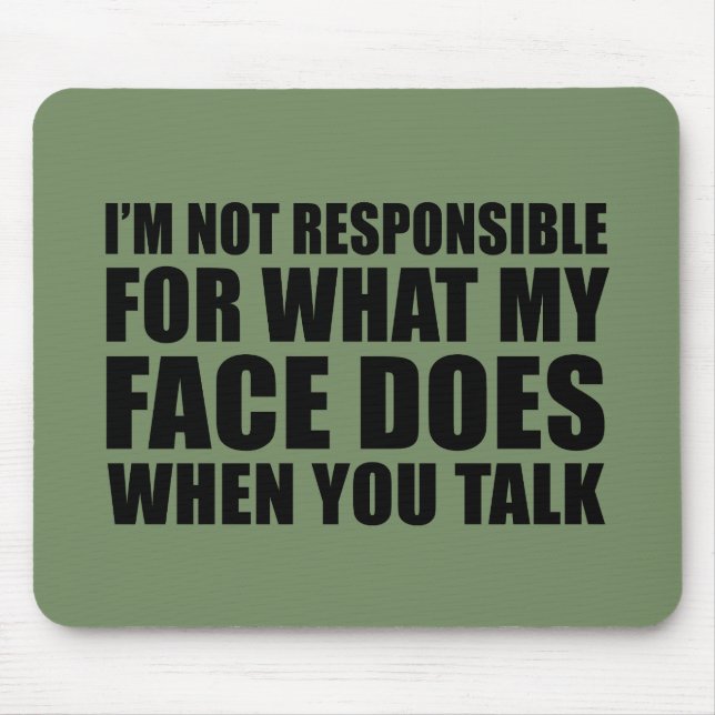 Funny sarcastic quotes humour sarcasm introvert mouse pad (Front)