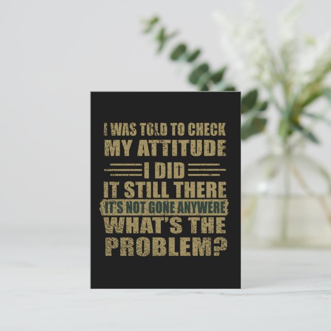 Funny sarcastic quotes humour sarcasm introvert postcard (Standing Front)