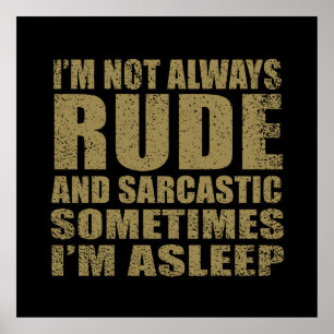 Funny sarcastic quotes humour sarcasm introvert poster