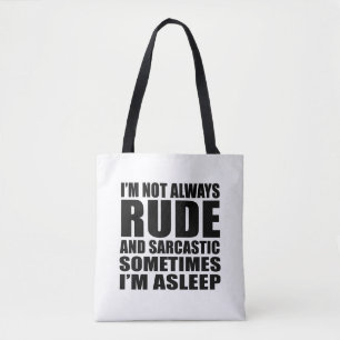 Funny sarcastic quotes humour sarcasm introvert tote bag