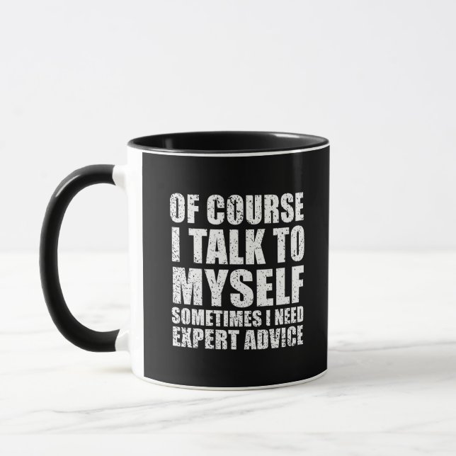 Funny sarcastic quotes humour sarcasm mug (Left)