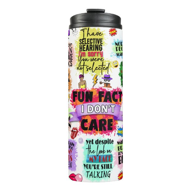 Funny Sarcastic Quotes Thermal Tumbler (Front)