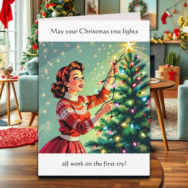 Funny Sarcastic Retro Christmas Humor Card (Creator Uploaded)