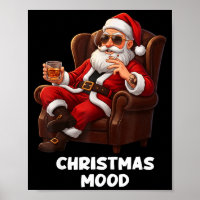 Funny Sarcastic Santa Smoking And Drinking “christ