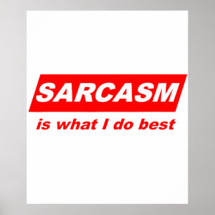 Funny Sarcastic Sarcasm is what I do Best Nerdy Gi Poster