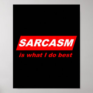 Funny Sarcastic Sarcasm Is What I Do Nerdy Gift Poster