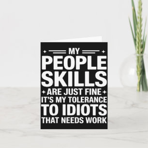 Funny Sarcastic Saying Humour Introvert Workplace  Card