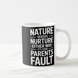 Funny sarcastic saying its your parents fault humo coffee mug