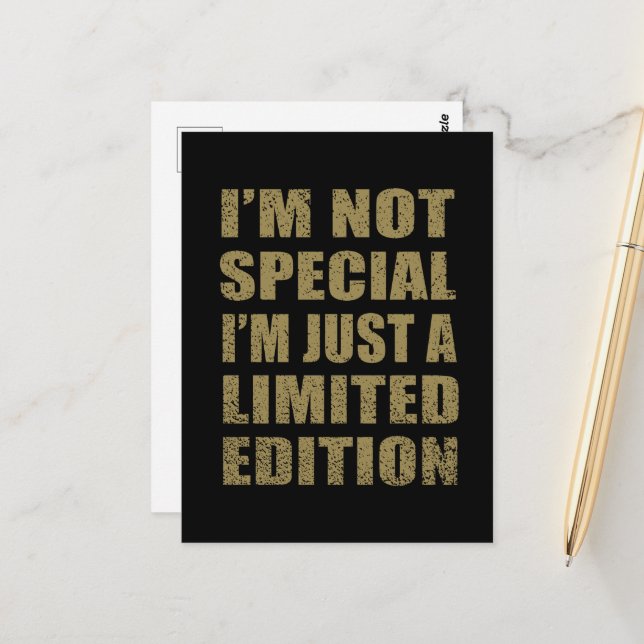 Funny sarcastic sayings adult humour introvert postcard (Front/Back In Situ)