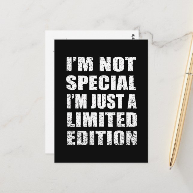 Funny sarcastic sayings adult humour introvert postcard (Front/Back In Situ)