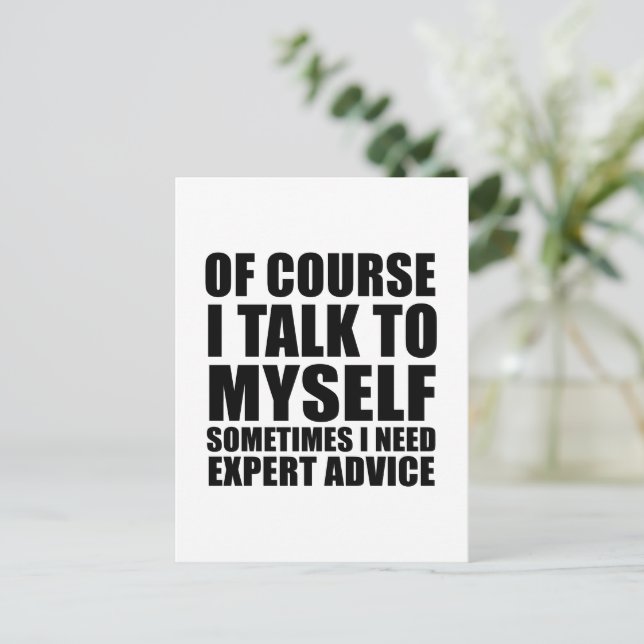 funny sarcastic sayings adult humour sarcasm postcard (Standing Front)