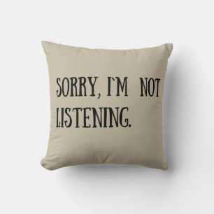 Funny sarcastic sayings black font cushion
