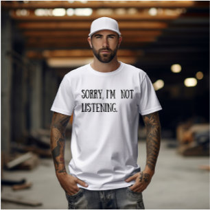 Funny sarcastic sayings black font T-Shirt