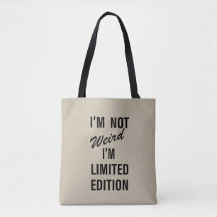 Funny sarcastic sayings black font tote bag