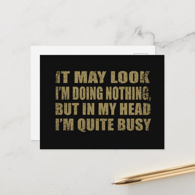 Funny sarcastic sayings famous quotes sarcasm holiday postcard (Front/Back In Situ)