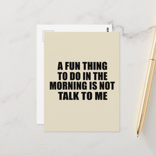 Funny sarcastic sayings introvert quotes postcard (Front/Back In Situ)