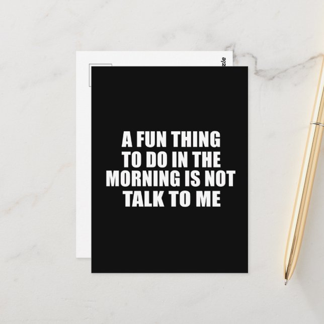 Funny sarcastic sayings introvert quotes postcard (Front/Back In Situ)