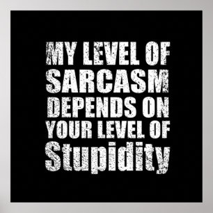 funny sarcastic sayings poster