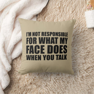 funny sarcastic sayings slogan cushion