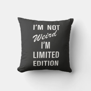 Funny sarcastic sayings white font cushion