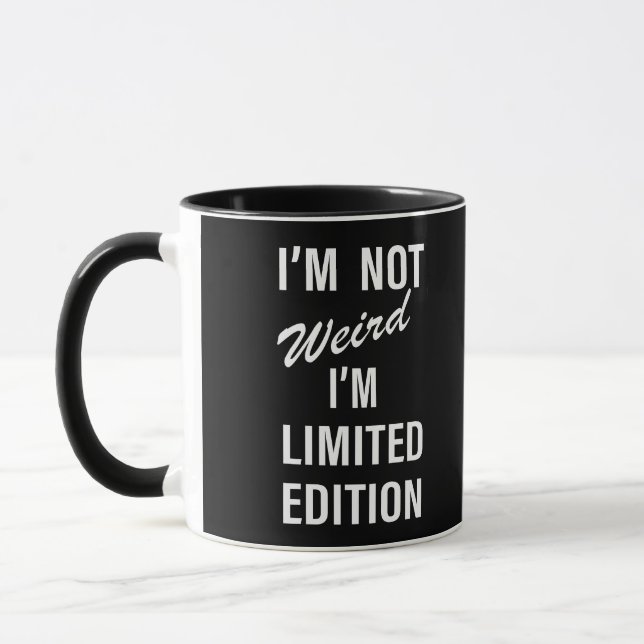 Funny sarcastic sayings white font mug (Left)