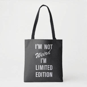 Funny sarcastic sayings white font tote bag