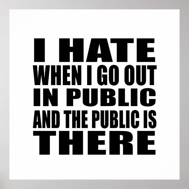 Funny sarcastic slogan adult humor introvert poster (Front)