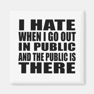 Funny sarcastic slogan adult humour introvert magnet