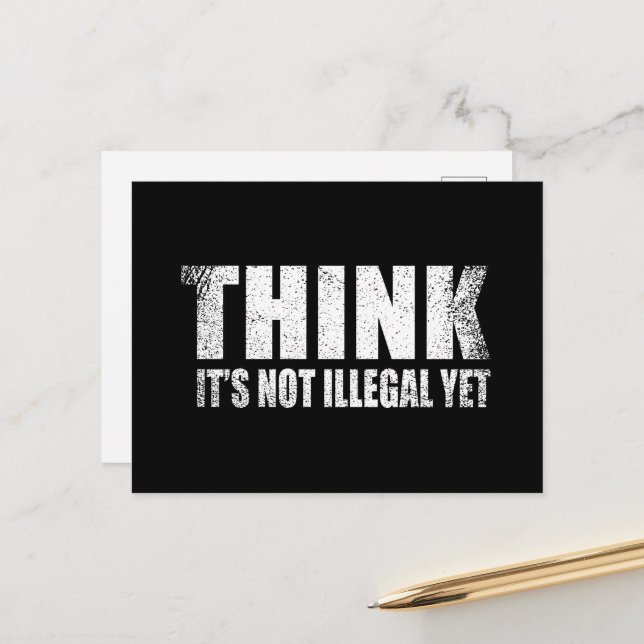 Funny sarcastic slogan adult humour sarcasm holiday postcard (Front/Back In Situ)