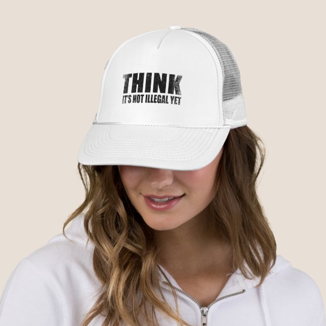 Funny sarcastic slogan adult humour sarcasm trucker hat (In Situ)