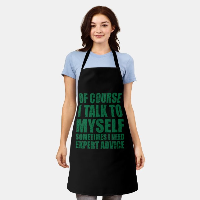 Funny sarcastic slogan humour sarcasm apron (Worn)