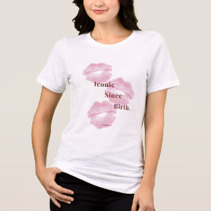 Funny Sarcastic T-Shirt - Kiss More Talk Less Tri-Blend Shirt
