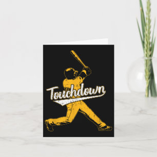 Funny Sarcastic Touchdown Baseball Football Sports Card