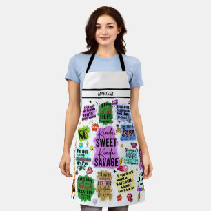 Funny Sarcastic Typography Customisable Name Apron