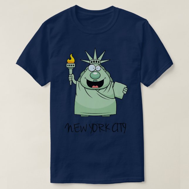 Funny Sarcastic USA New York Statue Of Liberty Car T-Shirt (Design Front)