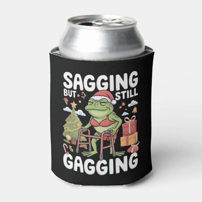 Funny SarcasticChristmas Sagging But Still Gagging Can Cooler (Can Front)