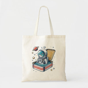 Funny Sardine Astronaut Tote Bag