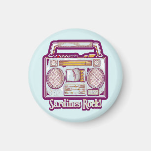 Funny sardines tin stereo magnet