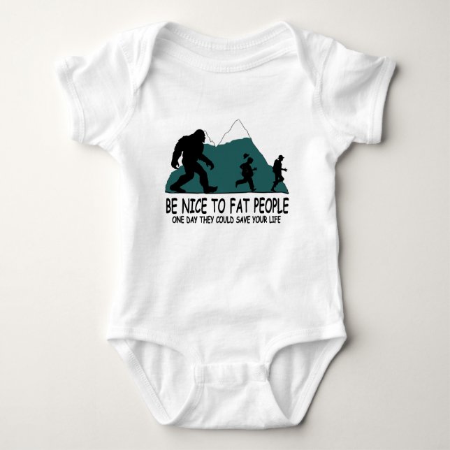 Funny Sasquatch Baby Bodysuit (Front)
