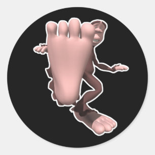 funny sasquatch bigfoot classic round sticker