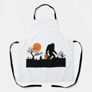 Funny Sasquatch Bigfoot Halloween Costume T-shirt Apron