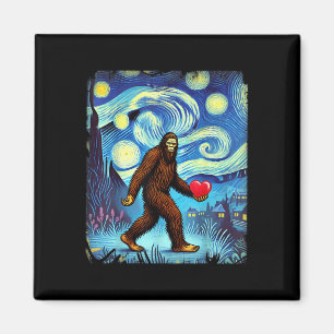 Funny Sasquatch Bigfoot Heart Valentines Day Boys  Magnet