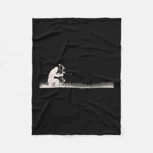 Funny Sasquatch Bow Hunter Bigfoot Bow Deer Huntin Fleece Blanket