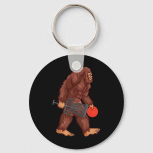 Funny Sasquatch Lover Disc Golf Gift Bigfoot Disc  Key Ring