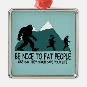 Funny Sasquatch Metal Tree Decoration