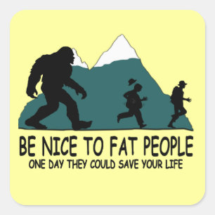 Funny Sasquatch Square Sticker