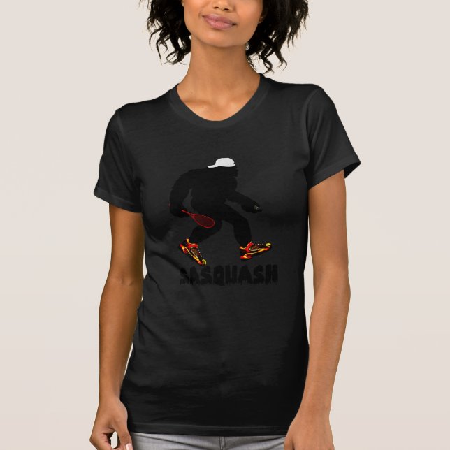 Funny Sasquatch Squash Sport Design T-Shirt (Front)